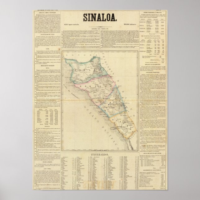Póster Sinaloa, México (Frente)