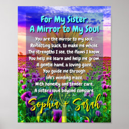 Póster Sincera Hermana Poema Poster (Un regalo especial)