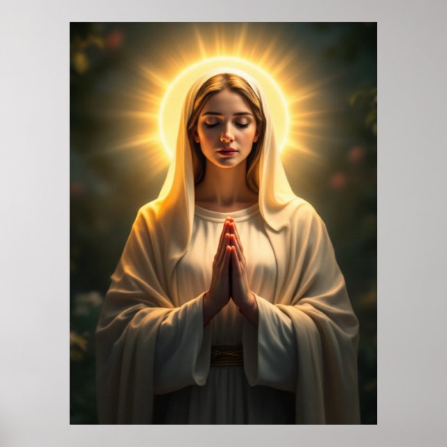 Póster Sinceridad espumosa: Oración Virgin Mary (Frente)