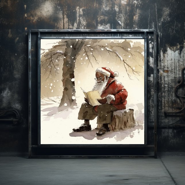 Póster Sinceros deseos de letras de lectura de Papá Noel  (Subido por el creador)