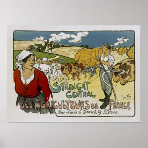 Póster Sindicato Central de Agricultura de Francia