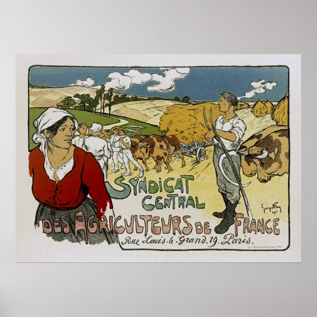 Póster Sindicato Central de Agricultura de Francia (Frente)