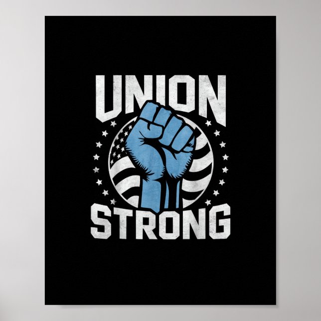 Póster Sindicato Fuerte Para Los Trabajadores Profesional (Frente)