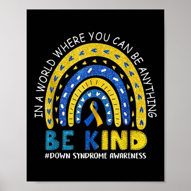 Póster Síndrome de Be Kind Down Conciencia Hombres Arcoir (Frente)