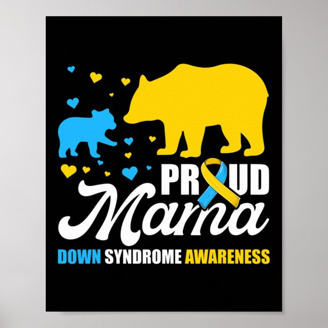 Póster Síndrome de Bear Mama Down Sensibilización (Frente)