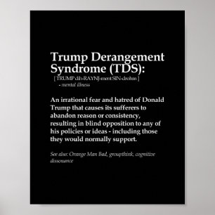 Póster Síndrome de Derangement de Trump Divertido Definic