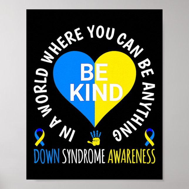 Póster Síndrome de Down Conciencia de la bondad Síndrome  (Frente)