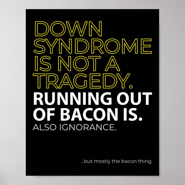 Póster Síndrome de Down Day Love no cuenta cromosomas (Frente)