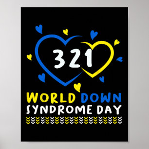 Póster Síndrome de Down Día de Conciencia Trisomy 21 Sínd