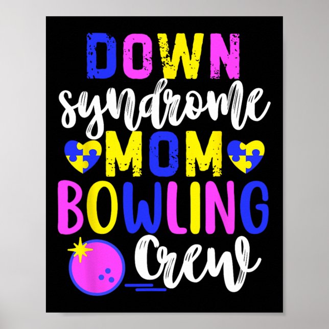 Póster Síndrome de Down Mamá Bowling Crew Group Matecon W (Frente)