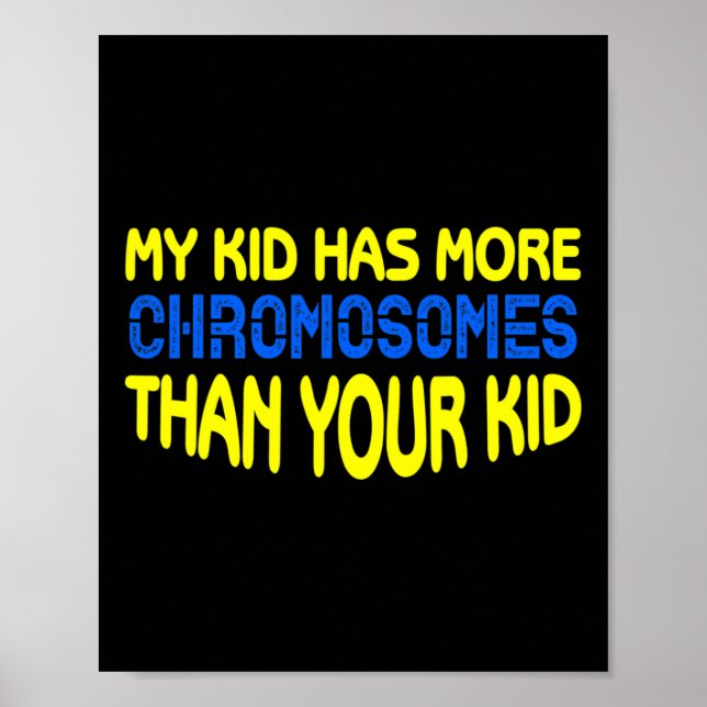 Póster Síndrome de Down Niño Mamá Papá Regala Síndrome de (Frente)