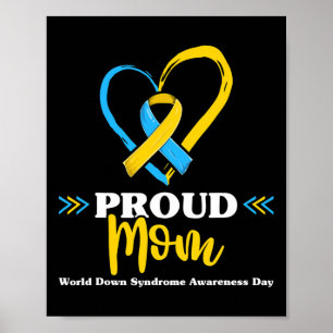 Póster Síndrome de Down Orgulloso Conciencia de mamá