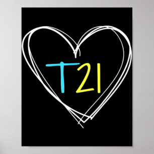 Póster Síndrome de Down T21 Conciencia para mujeres con c