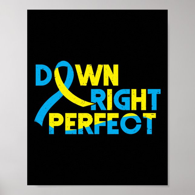 Póster Síndrome de Down Trisomy 21 Cinta Perfecta Hacia A (Frente)