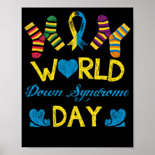 Póster Síndrome de Down World Day Awareness Socks