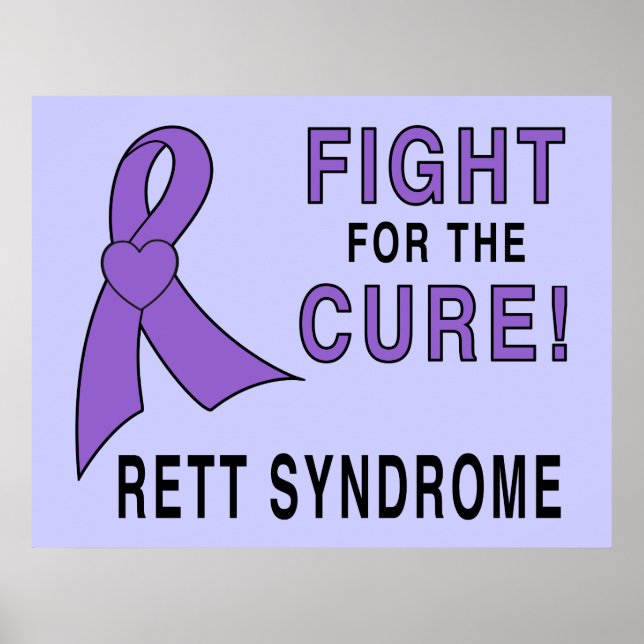 Póster Síndrome de Rett Conciencia: ¡Lucha por la cura! (Frente)