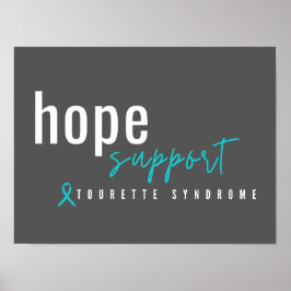 Póster síndrome de tourette. apoyo de esperanza. Poster e