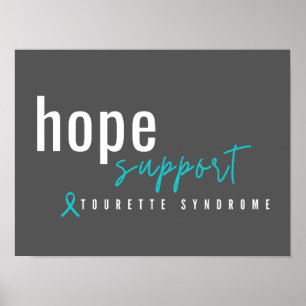 Póster síndrome de tourette. apoyo de esperanza. Poster e