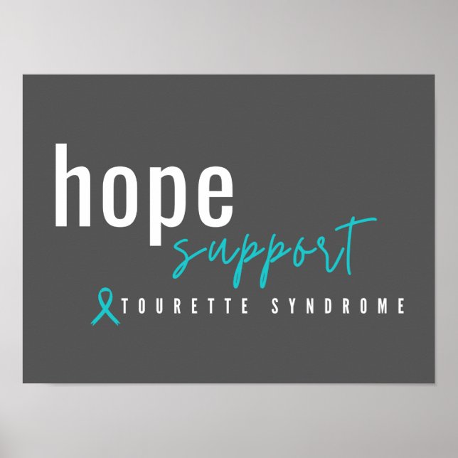 Póster síndrome de tourette. apoyo de esperanza. Poster e (Frente)