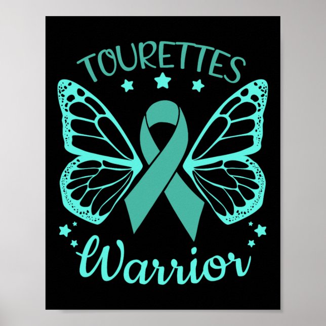 Póster Síndrome de Tourette Conciencia Ticcing Síndrome d (Frente)