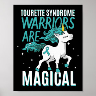 Póster Síndrome de Tourette Magical Unicornio Cinta Verde