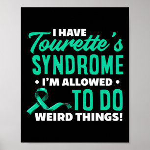 Póster Síndrome de Tourette, síndrome divertido