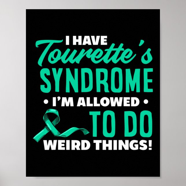 Póster Síndrome de Tourette, síndrome divertido (Frente)