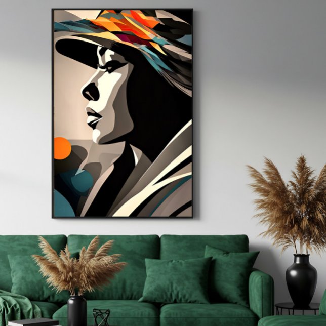 Póster Sinfonía de Color en Rostro Abstracto (Subido por el creador)