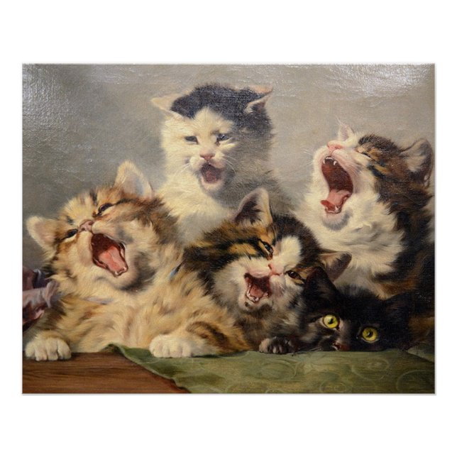 Póster Sinfonía de gatitos de Julius Adam II (Anverso)