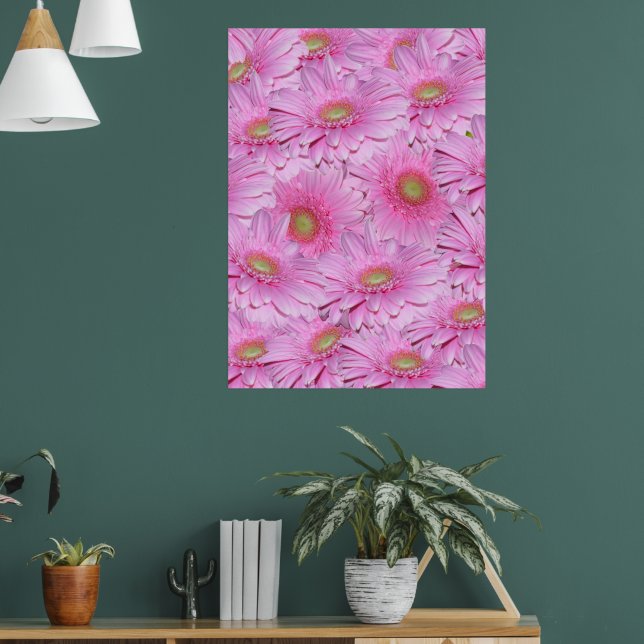 Póster Sinfonía de Gerberas Rosadas, (Salón 1)