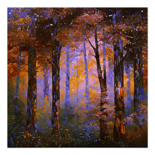 Póster Sinfonía de hojas - Paisaje de bosques