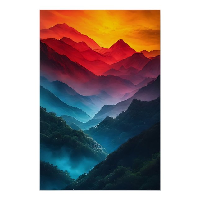 Póster Sinfonía de la montaña Aurora (Anverso)