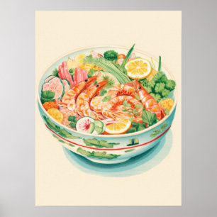 Póster Sinfonía de mariscos: Un banquete en un bol