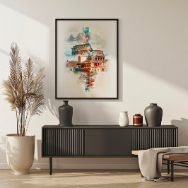 Póster Sinfonía de Roma: Colosseo y Fontana di Trevi