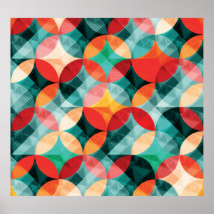 Póster Sinfonía del Círculo: Colorful Abstract Vintage