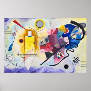 Póster Sinfonía emocional de Kandinsky en rojo, amarillo 