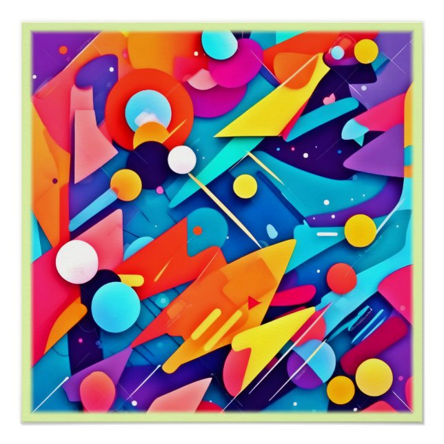 Póster Sinfonía geométrica del color (Anverso)