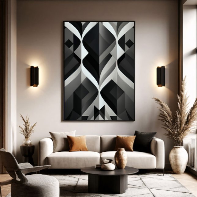 Póster Sinfonía Geométrica en Negro y Blanco (Subido por el creador)