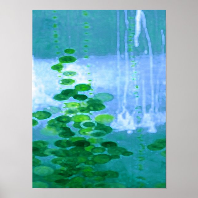 Póster Sinfonía Resumen En Azul Y Verde (Frente)