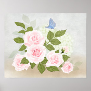Póster Sinfonía-Rosas rosados