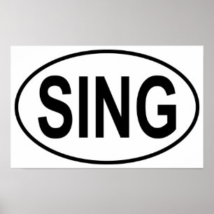 Póster Sing Oval