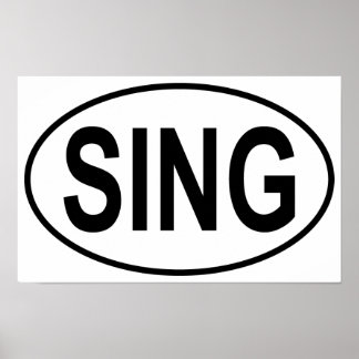 Póster Sing Oval
