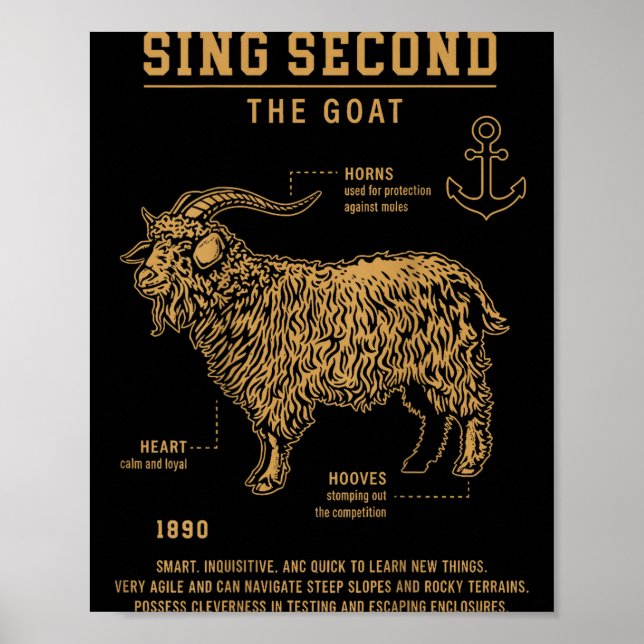 Póster Sing Second The Goat (on Back)  (Frente)