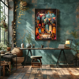 Póster Singapur: Ciudad Jardín
