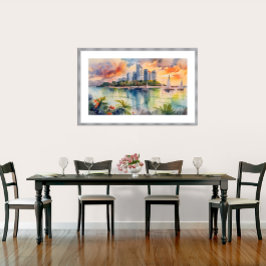 Póster Singapur - Imágenes de archivo