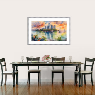 Póster Singapur - Imágenes de archivo