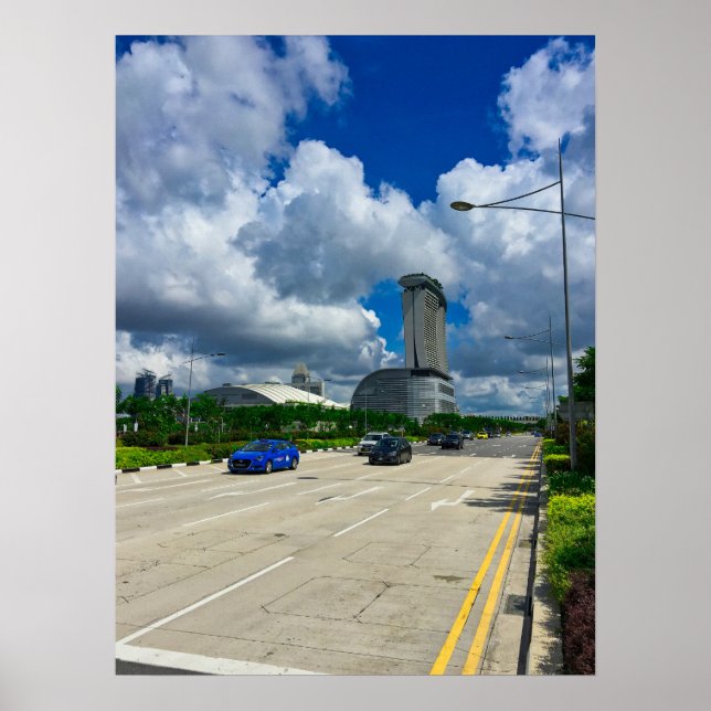 Póster Singapur Marina Bay Sands Skyline (Frente)