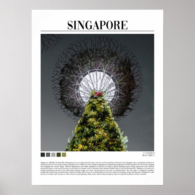 Póster Singapur - Sudeste de Asia (Frente)