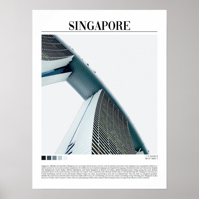 Póster Singapur - Sudeste de Asia (Frente)