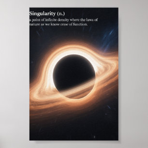 Póster Singularidad Agujero Negro Astronomía Ciencia Espa